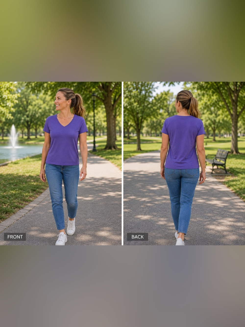 St. John's Bay Purple Essential Tee - Picture 7 of 13